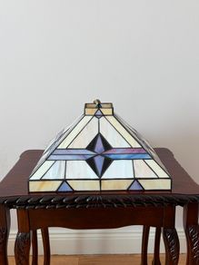 Vintage tiffany style stained glass ceiling pendant light ready to hang