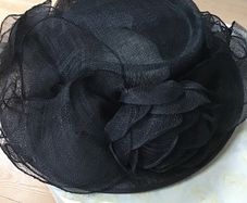 Occasion wear - black hat