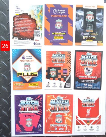 Liverpool Football Cards (shiny, Special, Etc)