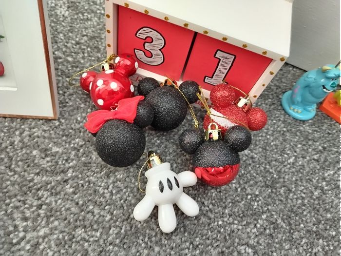 Box Of New as New Disney Christmas Ornaments and Gifts
