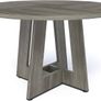 Round Dining Table for 4-6 People, Grey Kitchen Table, 120CM Farmhouse Dinning Tables, Wooden Stylish Dining Tables, No Shaking, for Kitchen and Living Room, Easy to Assemble (only table) Image 5