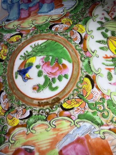 Set of 3 Antique 19th C. Chinese Export Rose Medallion Plates
