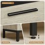 Industrial Secretary Desk with Shelves and Metal Frame 100 cm Natural Wood and Black Image 4