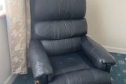 Black leather lazy boy