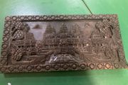 Hand craved wall plaque Angkor Wat temple free postage