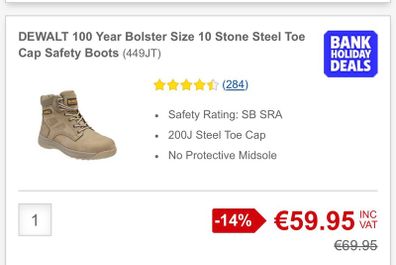 work boot size 10