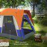 Six-Man Camping Tent, with Small Rainfly and Accessories - Orange Image 5