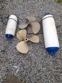 Fenders and brass propellers