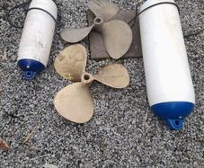 Fenders and brass propellers