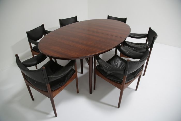 Vintage Rosewood Extending 10 Seater Dining Table Model 212 by Arne Vodder, 1960s