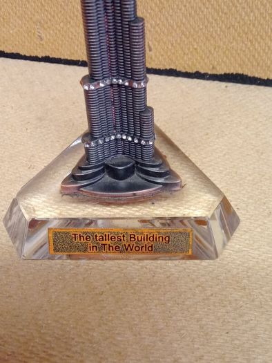 Souvenir Model of the Burj Khalifa, located in Dubai,