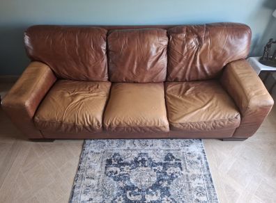 Leather 3 seater sofa