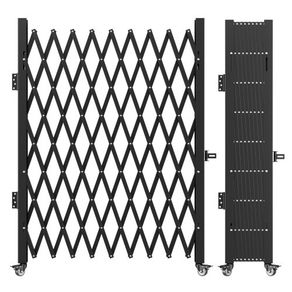 Single Folding Security Gate, 198 cm H x 229 cm W Folding Door Gate, Steel Accordion Security Gate, Flexible Expanding Security Gate