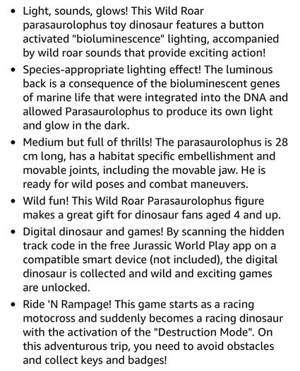 Mattel Jurassic World: The Chaos Theory Netflix - Wild Roar Parasaurolophus Dinosaur Figure with Luminous Bioluminescence Backlight and Roar Sound