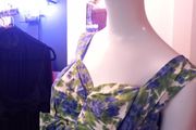 1950s Beautiful Couture Floral Dress