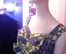 1950s Beautiful Couture Floral Dress