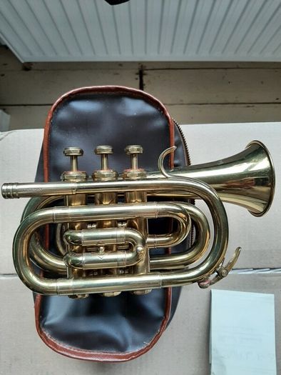 Vintage Kuhnl and Hoyer Pocket Trumpet - made in Germany