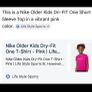 Nike Older Girls Large Dri-Fit One T-Shirt Image 8