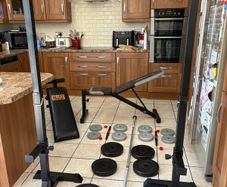 Weight Bench And  Squat/bench Press Rack, Second Bench (abs Sit Up Bench)50kg Barbell Weights Set,  Dumbbells, Accessories Etc.