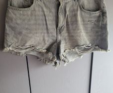 grey denim shorts