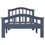 Bed Frame Grey Solid Pinewood 90x200 cm Image 3