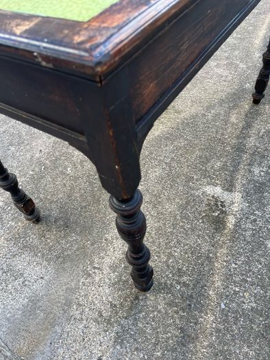 Victorian  green top , 2 drawers desk