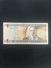 One Litas notes from Lithuania 1994