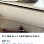 Black Ash designer suede trainer boots Image 4