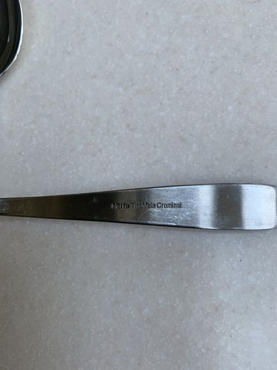 vintage pair of  Maria Tiscfein serving spoons