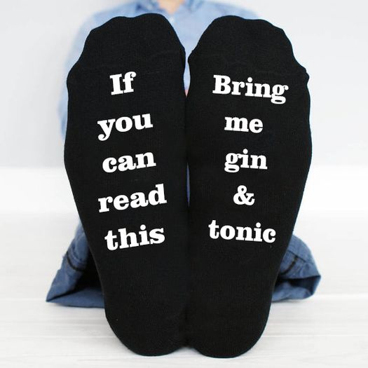 If You Can Read This, Bring Me Gin & Tonic Funny Socks