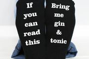 If You Can Read This, Bring Me Gin &amp; Tonic Funny Socks