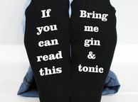 main image for ad If You Can Read This, Bring Me Gin &amp; Tonic Funny Socks