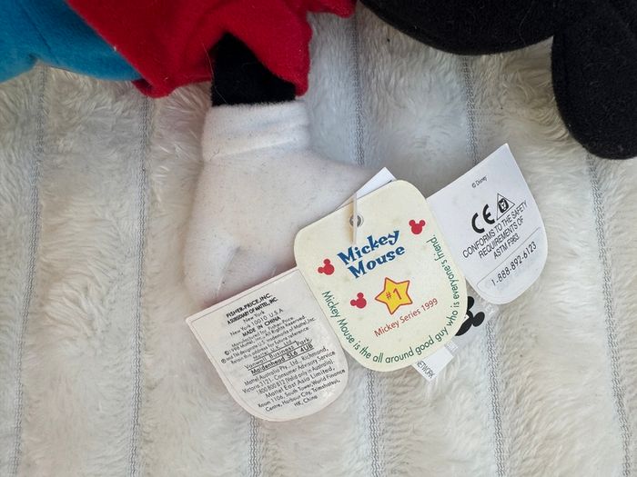 Star Bean Mickey Mouse Plush Mattel Dirty Please look at the pictures