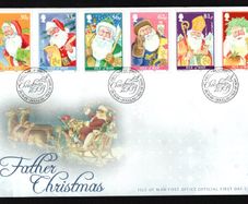 2009 Isle of Man Christmas Father Christmas Commemorative Stamps First Day Cover (FDC)