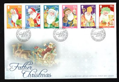 2009 Isle of Man Christmas Father Christmas Commemorative Stamps First Day Cover (FDC)