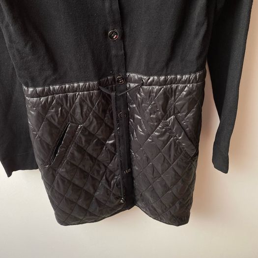 Betty Barclay Hybrid Knit & Quilted Longline Jacket Coatigan Black