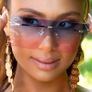 Rectangular Rimless Sunglasses Image 2