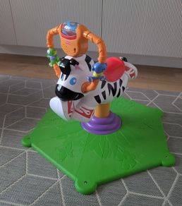 Fisher Price bounce and spin zebra