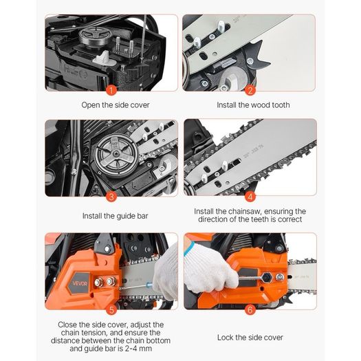 New Powerful  62 cc petrol  Chainsaw, 20 inch petrol mix Powered Chainsaw, 3.6 HP Power Chain Saw with Non-Slip Handle, petrol Powered Chainsaws with Dual Fuel Tanks, For Wood Cutting, Tree Trimming, and Land Clearing