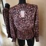 Women's Gallery Leopard Print Top NWT Size 14 Image 7