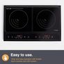 Double Induction Hob 2800W Portable Dual, Twin Plate Electric Table Top with LED Display, Built-In Timer, 10 Heat Settings 60-240 C - Black Image 4