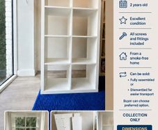 IKEA KALLAX 2x4 White Shelving Unit