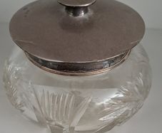 sterling silver crystal dish