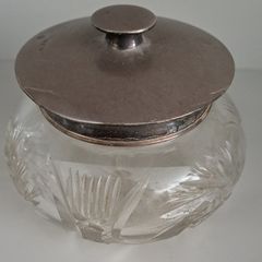sterling silver crystal dish