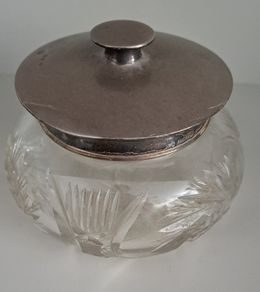 sterling silver crystal dish
