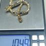French Made Gold Plated Bracelet with Sapphire-Blue Stones | 18cm Image 7