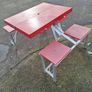 Portable outdoor aluminium picnic table Image 2