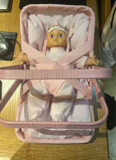 Baby doll and seat