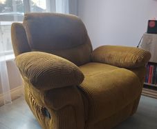 Newly Reupholstered Recliner Armchair