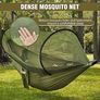 NEW SALE | Camping Hammock with Mosquito Net 114 x 54 inch Lightweight Portable Double Hammock with Straps 440 LBS Load Capacity Pop-up Nylon Hammock for Travel Outdoor Hiking Backpacking Picnic Image 2
